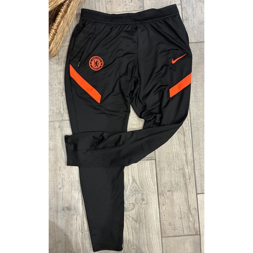 Nike Chelsea F.C. Strike Soccer Track Pants Mens Large Black/Crimson